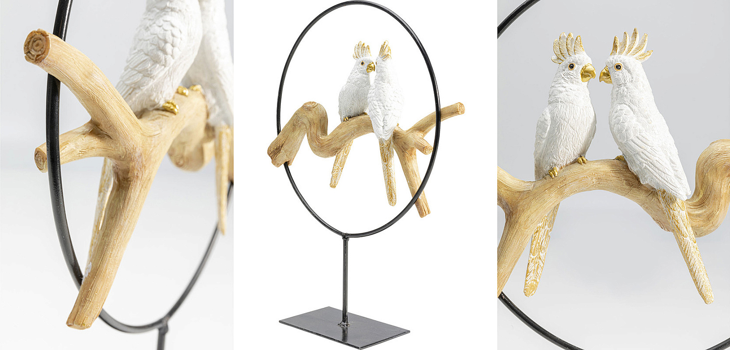 Статуэтка White Parrots in a ring Статуэтка White Parrots in a ring - Loft-Concept в Барнауле