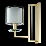 Бра с геометрическим каркасом из металла и цилиндрическим стеклянным плафоном Laurent варинант исполнения - 8 | Loft Concept в Барнауле