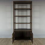 Стеллаж со стеклянными полками Elsa Dreams Walnut варинант исполнения - 4 | Loft Concept в Барнауле