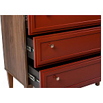 Комод красный из массива бука с 3-мя ящиками Wenge Light варинант исполнения - 5 | Loft Concept в Барнауле