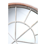 Зеркало-окно настенное в венецианском стиле с деревянной рамой бежевого цвета Venetian Smooth варинант исполнения - 2 | Loft Concept в Барнауле