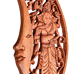 Панно из дерева Ганеша и месяц Panel With Animals варинант исполнения - 3 | Loft Concept в Барнауле