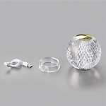 Настольная лампа с прозрачным шарообразным плафоном на цилиндрической подставке Crystal Globule варинант исполнения - 3 | Loft Concept в Барнауле