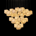 Люстра подвесная с квадратными плафонами из натурального камня Glowing Spheres варинант исполнения - 6 | Loft Concept в Барнауле