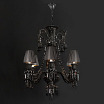 Люстра подвесная с плиссированными абажурами и множеством подвесок черного цвета Диаметр 62 см Lustre Reverie варинант исполнения - 2 | Loft Concept в Барнауле