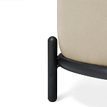 Банкетка овальная бежевый велюр на 4-х металлических ножках черного цвета SANJAY варинант исполнения - 4 | Loft Concept в Барнауле