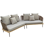 Диван садовый угловой Counter серый варинант исполнения - 1 | Loft Concept в Барнауле