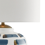 Настольная лампа керамическая с белым тканевым абажуром Perfect White Canvas варинант исполнения - 1 | Loft Concept в Барнауле