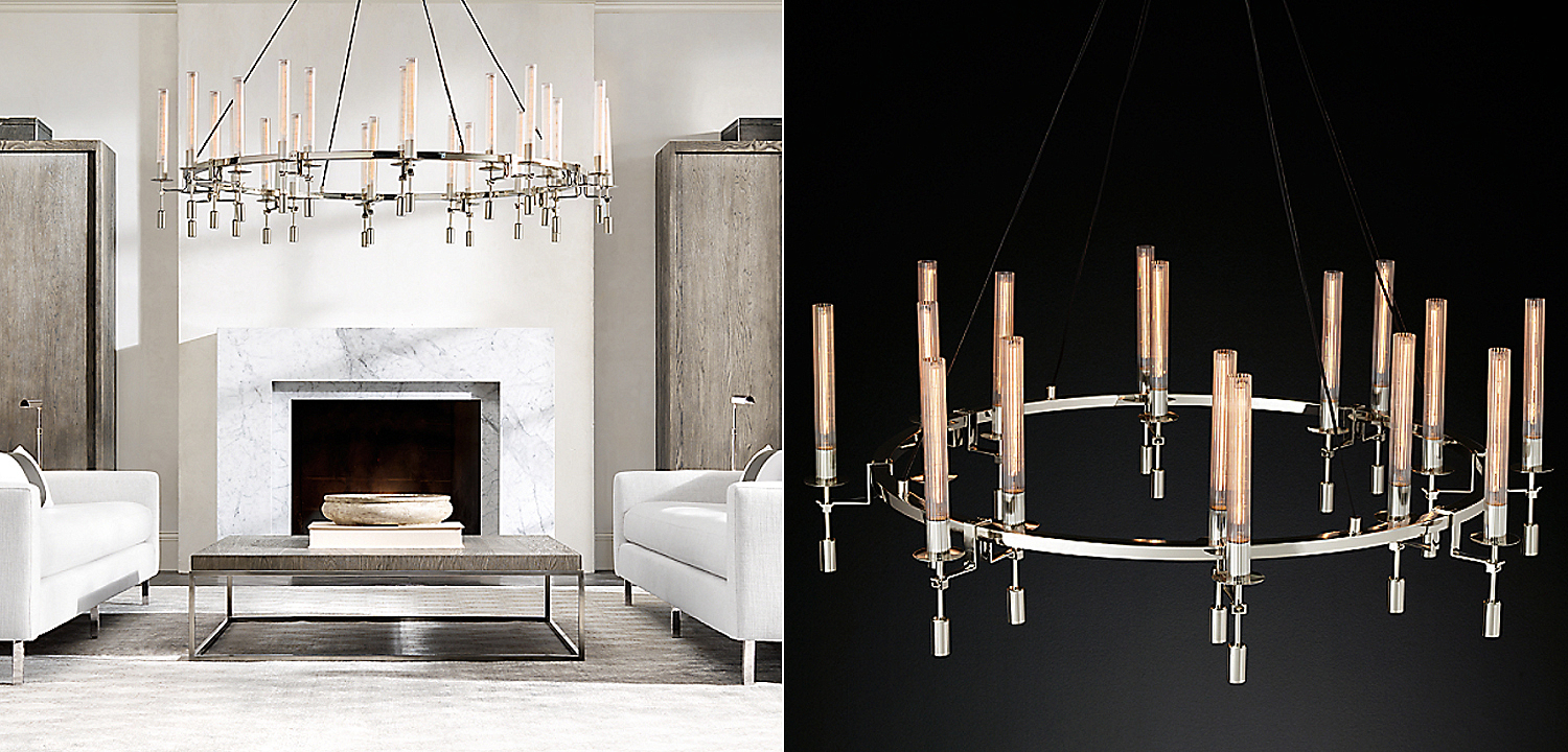 Люстра Restoration Hardware Fontanelle Chandelier nickel Люстра Restoration Hardware Fontanelle Chandelier nickel - Loft-Concept в Барнауле