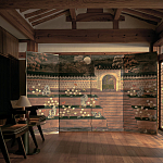 Обои ручная роспись The Art of Learning and Steps for the Flowers by Teo Yang Special Colourway on purple painted Xuan paper варинант исполнения - 1 | Loft Concept в Барнауле