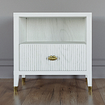 Прикроватная тумбочка с полкой Elsa Dreams White варинант исполнения - 5 | Loft Concept в Барнауле