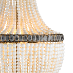 Люстра каплевидной формы декорированная нитями стеклянных бусин молочного цвета Bead threads варинант исполнения - 1 | Loft Concept в Барнауле