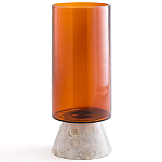Высокая чаша из янтарного стекла Amber Marble Vase варинант исполнения - 1 | Loft Concept в Барнауле