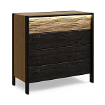 Комод 4 ящика с подсветкой на рельефном фасаде Warm Industrial варинант исполнения - 3 | Loft Concept в Барнауле