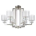 Люстра с 6-ю цилиндрическими плафонами из стекла Laurent варинант исполнения - 3 | Loft Concept в Барнауле