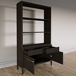 Стеллаж Primo с ящиками Темный орех варинант исполнения - 7 | Loft Concept в Барнауле