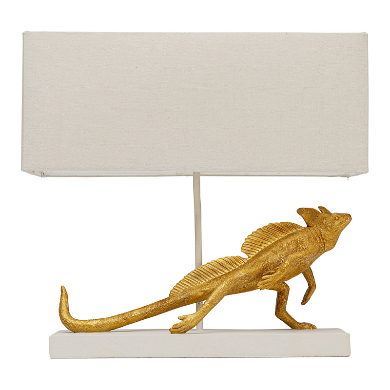 Настольная лампа Золотая Игуана Бежевый Золотой в Барнауле | Loft Concept 