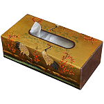 Салфетница в стиле Шинуазри Chinoiserie Golden Cranes Tissue Box варинант исполнения - 1 | Loft Concept в Барнауле