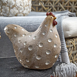 Статуэтка курица с текстурной поверхностью бежевого цвета Rustic Chicken варинант исполнения - 3 | Loft Concept в Барнауле