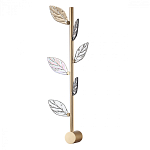 Бра с золотистой вертикальной трубкой и декоративными прозрачными листьями из стекла Sylva  варинант исполнения - 1 | Loft Concept в Барнауле
