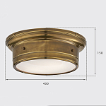Потолочный светильник круглый цвета состаренная латунь Modern Simple Ceiling Light варинант исполнения - 5 | Loft Concept в Барнауле