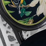 Стул чёрный из натурального бука с изображением птица в саду Blooming Magnolias варинант исполнения - 3 | Loft Concept в Барнауле