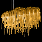 Люстра подвесная с металлическими цепочками и изогнутыми металлическими дугами 72 см Atlantis Chain варинант исполнения - 19 | Loft Concept в Барнауле