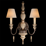 Бра с двумя конусовидными белыми тканевыми абажурами Terrain варинант исполнения - 2 | Loft Concept в Барнауле