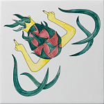 Плитка дизайнерская Драконий фрукт варинант исполнения - 2 | Loft Concept в Барнауле