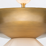 Подвесной светильник латунного цвета с конусовидным белым плафоном Quintiesse варинант исполнения - 11 | Loft Concept в Барнауле