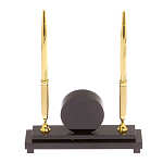 Часы настольные с двумя ручками из натурального камня Stone Clock варинант исполнения - 7 | Loft Concept в Барнауле