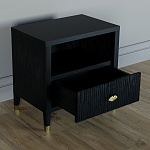 Прикроватная тумбочка с полкой Elsa Dreams Black варинант исполнения - 2 | Loft Concept в Барнауле