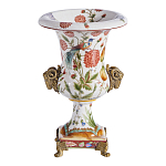 Ваза из фарфора с бронзовыми Овнами Bronze Aries варинант исполнения - 1 | Loft Concept в Барнауле