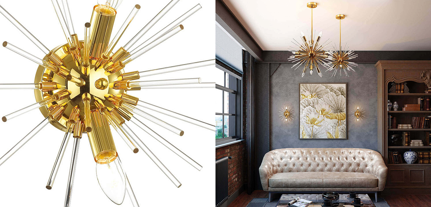 Бра Varg Sputnik Sconce Gold Бра Varg Sputnik Sconce Gold - Loft-Concept в Барнауле