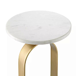 Столик приставной с овальным золотым основанием Oval Gold Base варинант исполнения - 2 | Loft Concept в Барнауле