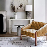 Дизайнерский журнальный стол с чёрной круглой столешницей Visanyp варинант исполнения - 3 | Loft Concept в Барнауле