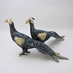 Статуэтка бронзовая пара Павлины синие Bronze Birds варинант исполнения - 2 | Loft Concept в Барнауле