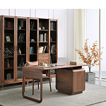 Стол рабочий округлой формы с 3-мя ящиками  Working Moonnut Table варинант исполнения - 3 | Loft Concept в Барнауле