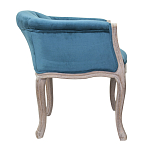 Кресло низкое в стиле прованс Louis French Armchair blue velour варинант исполнения - 1 | Loft Concept в Барнауле