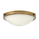 Потолочный светильник цвета латунь с полусферическим матовым белым плафоном Hinkley варинант исполнения - 4 | Loft Concept в Барнауле