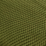Плед из хлопка жемчужной вязки оливкового цвета Waffle Comfort варинант исполнения - 3 | Loft Concept в Барнауле