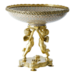 Чаша фарфоровая на двух бронзовых ангелах Eden Garden варинант исполнения - 2 | Loft Concept в Барнауле