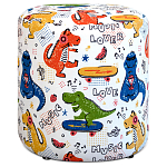 Пуф детский круглый с принтом Dinosaurs CHILDHOOD варинант исполнения - 1 | Loft Concept в Барнауле