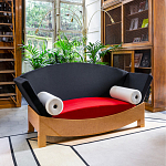 Дизайнерский диван с двумя подушками-валиками Poltronova Mitzi Sofa варинант исполнения - 7 | Loft Concept в Барнауле