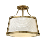 Потолочный светильник со светлым текстильным абажуром Hinkley варинант исполнения - 5 | Loft Concept в Барнауле