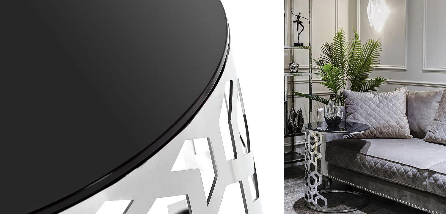 Приставной стол Yen Geometry Side Table silver 60 Приставной стол Yen Geometry Side Table silver 60 - Loft-Concept в Барнауле