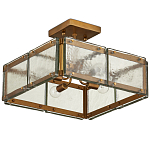 Потолочный светильник квадратный из толстого литого стекла Cast Glass варинант исполнения - 5 | Loft Concept в Барнауле