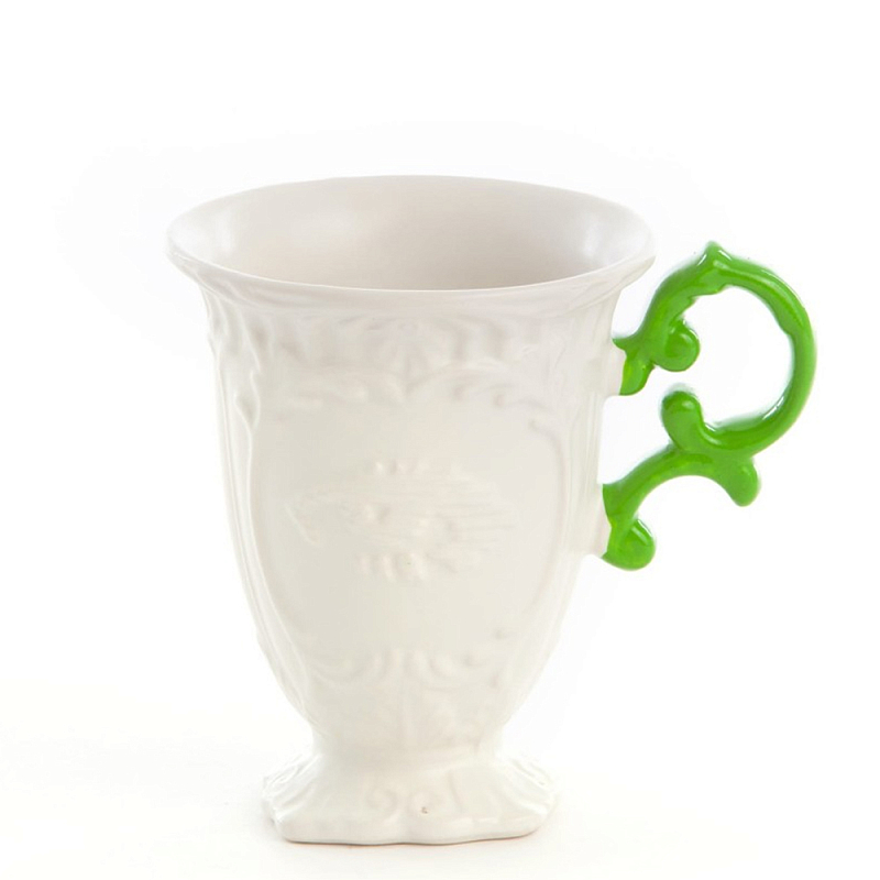 Кружка Seletti I-Mug Green Белый Зеленый Кружка Seletti I-Mug Green Белый Зеленый в Барнауле | Loft Concept