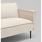 Диван современный вельветовый прямой Worcester Молочный варинант исполнения - 3 | Loft Concept в Барнауле