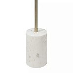 Торшер золотистый с 2-мя подвижными плафонами на белом мраморном основании Streams of Light варинант исполнения - 3 | Loft Concept в Барнауле